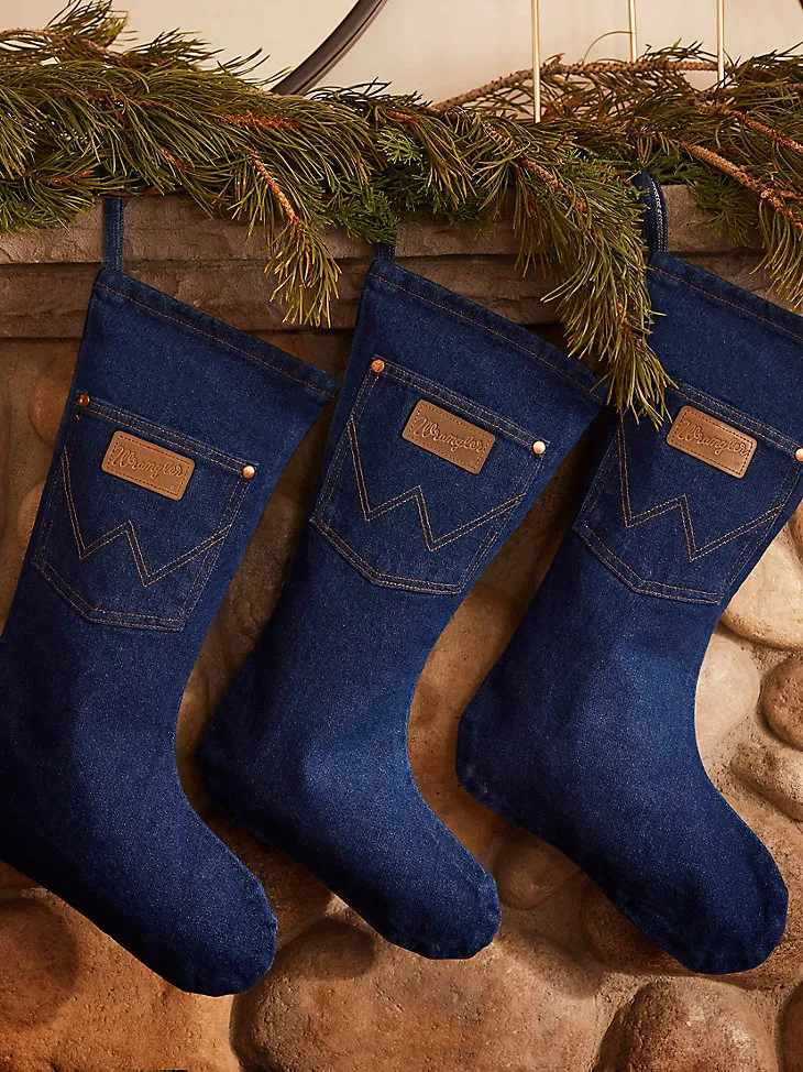 WRANGLER® DENIM CHRISTMAS STOCKING IN PREWASHED