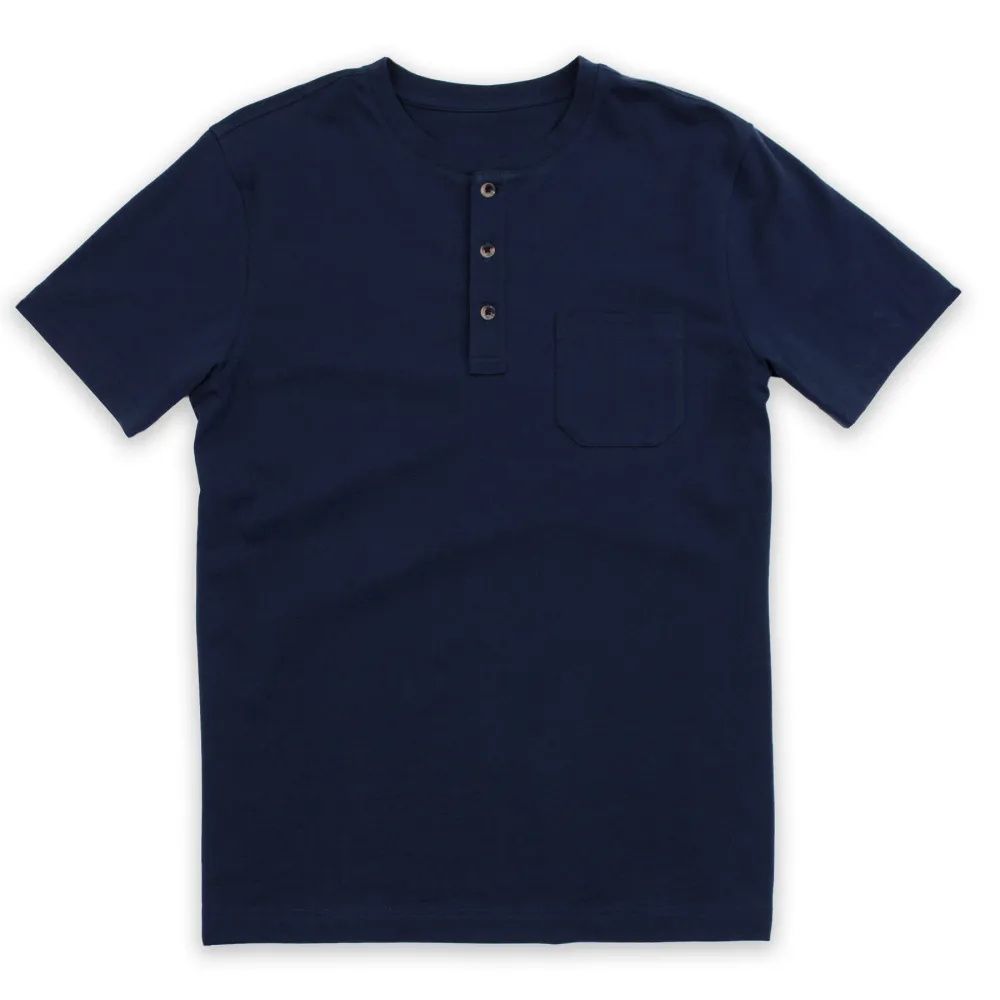 Short Sleeve Stretch Henley