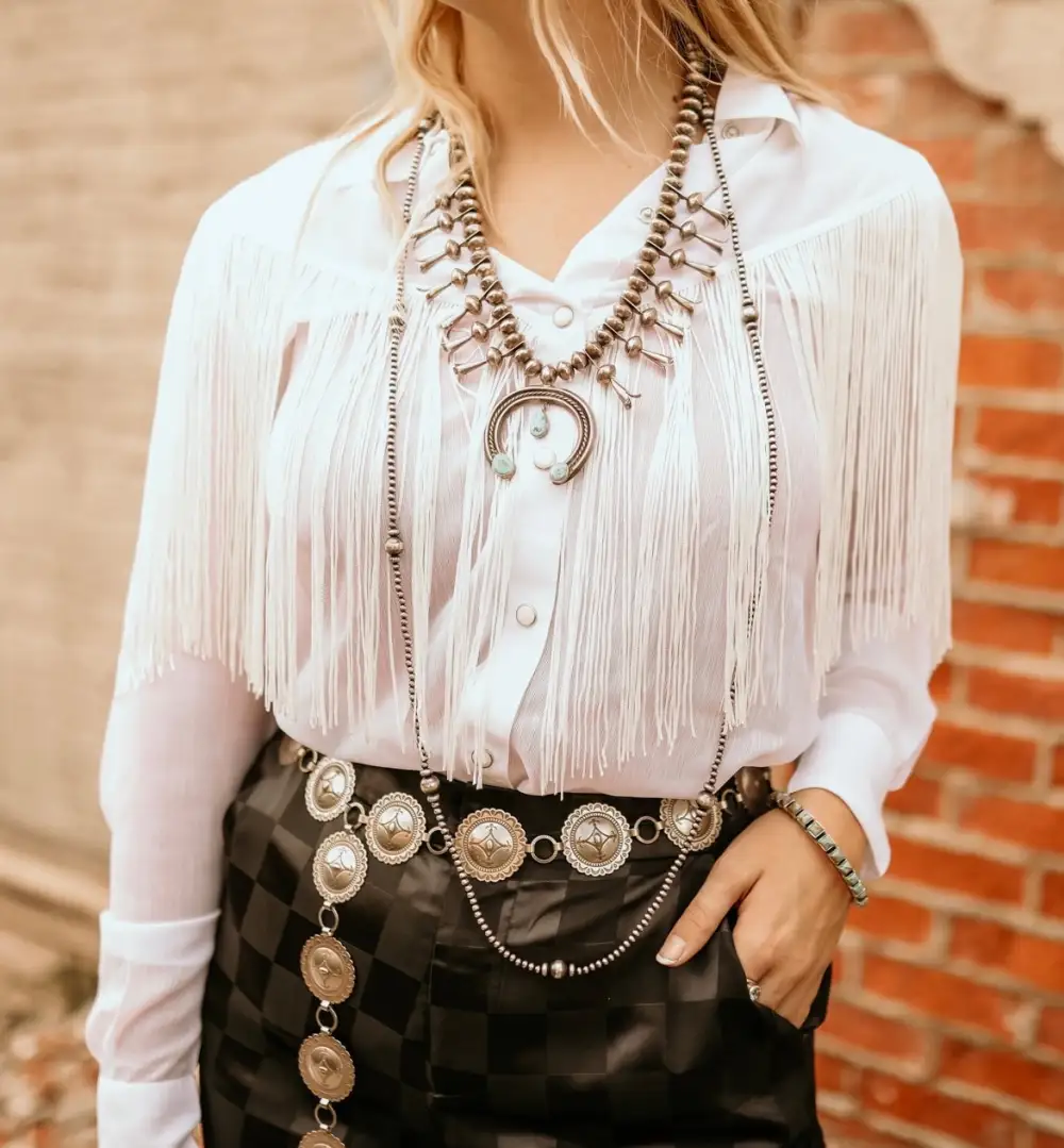 Sheer Fringe WD Button-Up