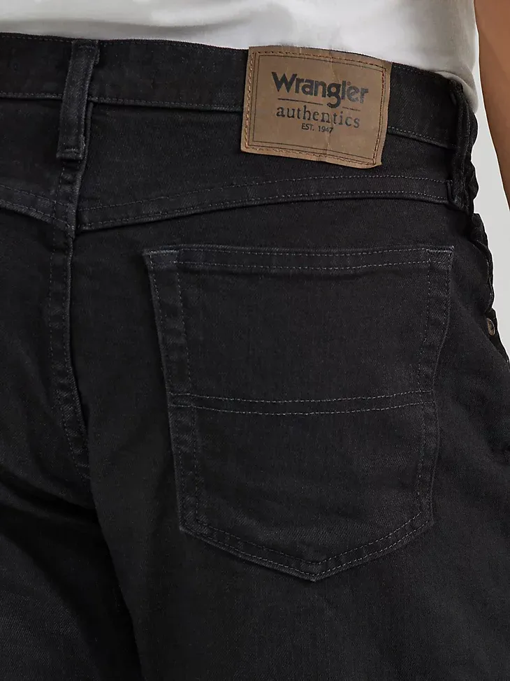 MEN'S WRANGLER AUTHENTICS® RELAXED FIT FLEX JEAN IN DARK STONEWASH