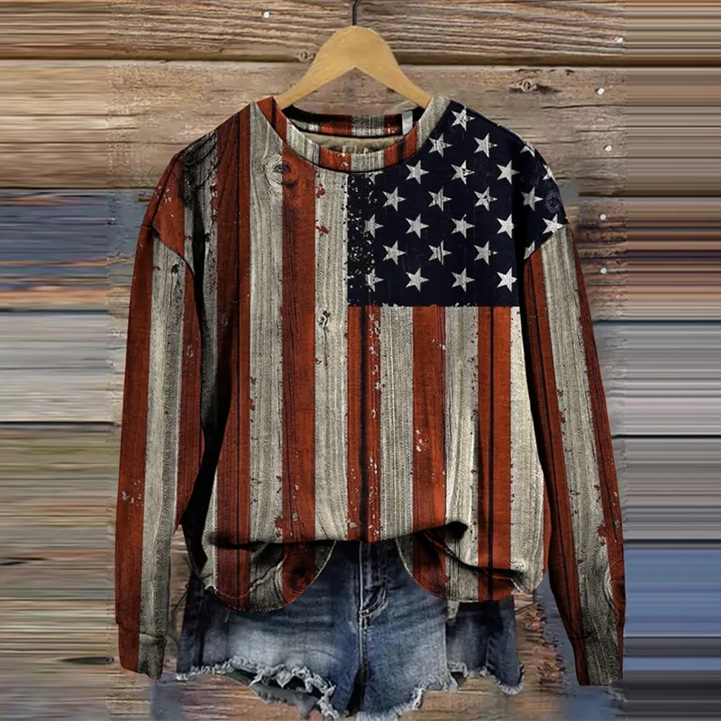 Women's Vintage Tribal Stripes Casual Sweatshirt