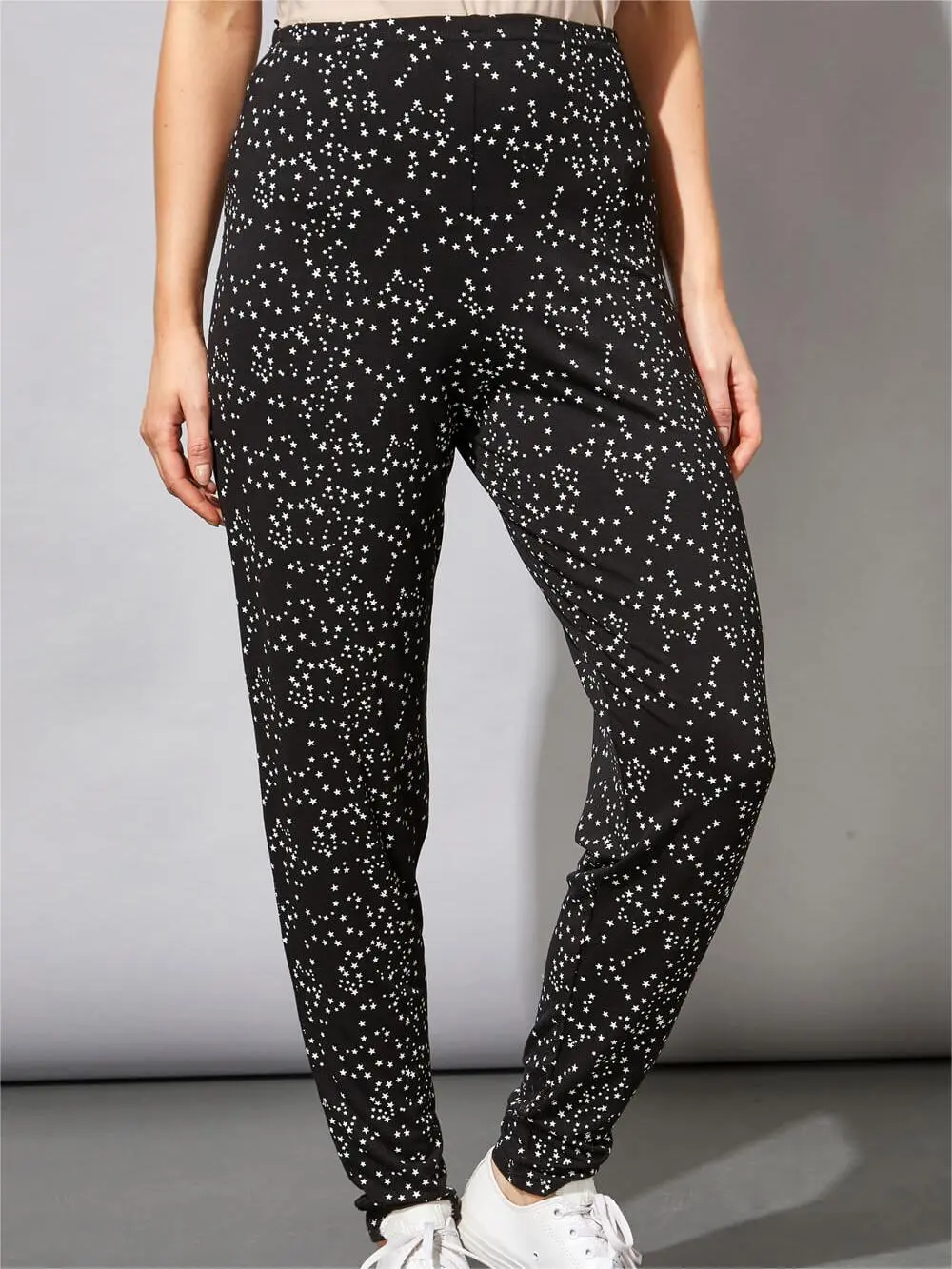 Star dot print pants