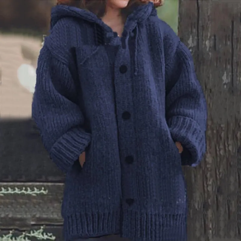 Casual Hooded Sweater Coat