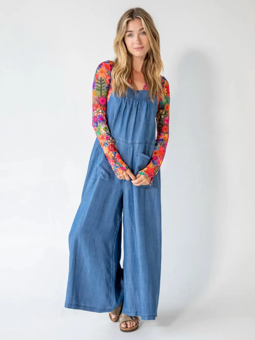 Dakota Tie Overall - Denim Blue