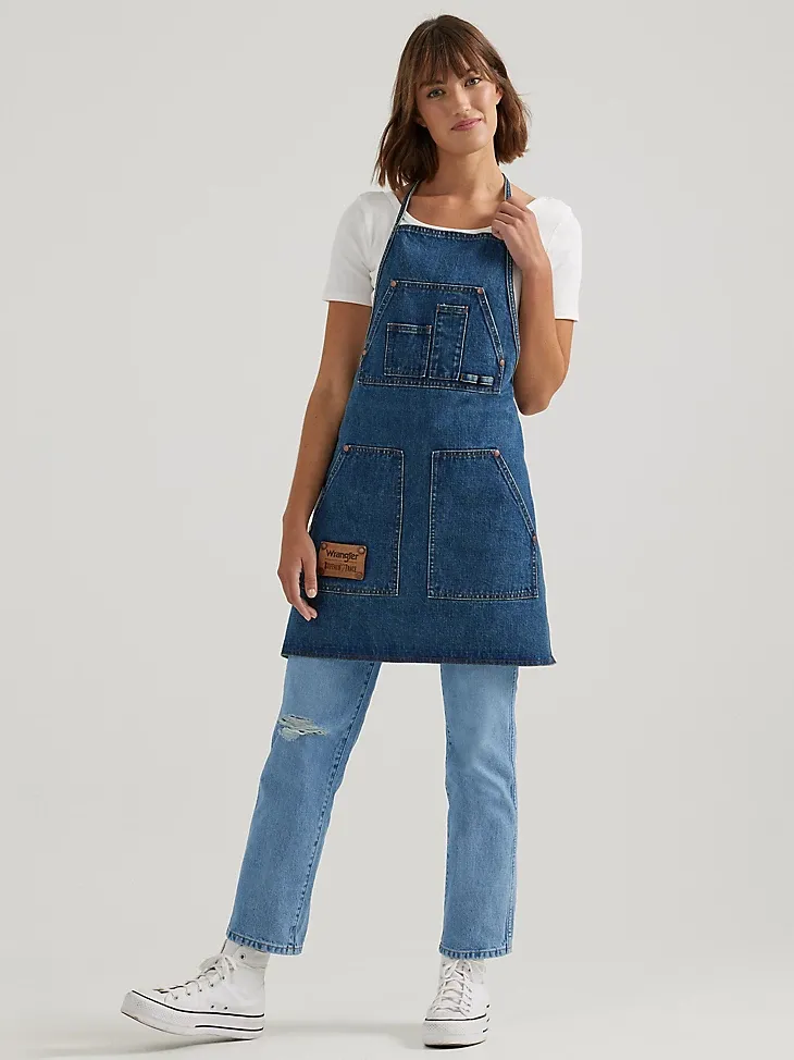 WRANGLER X BUFFALO TRACE™ DISTILLERS APRON IN OAK INDIGO