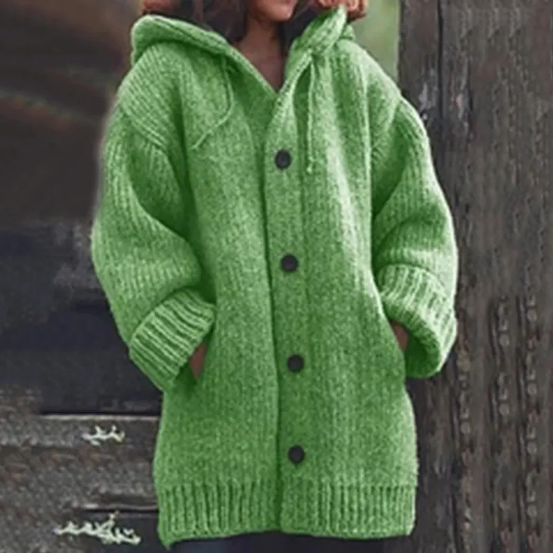 Casual Hooded Sweater Coat