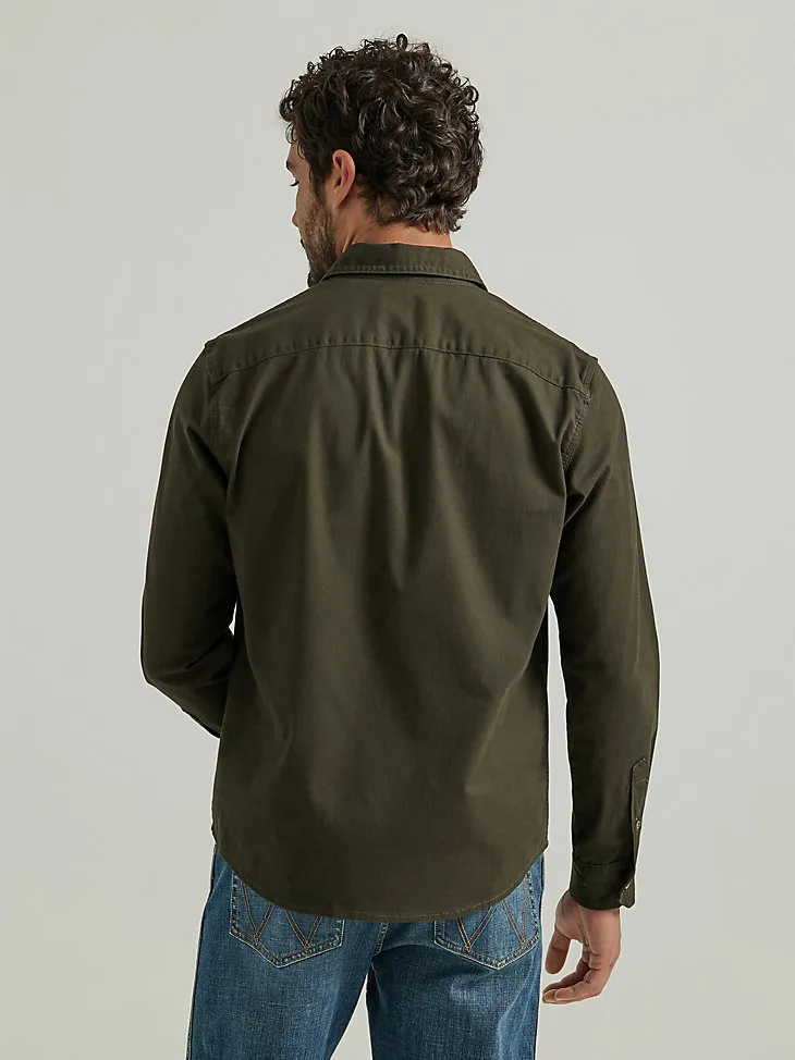 MEN'S WRANGLER® EPIC SOFT™ STRETCH TWILL SHIRT IN ROSIN