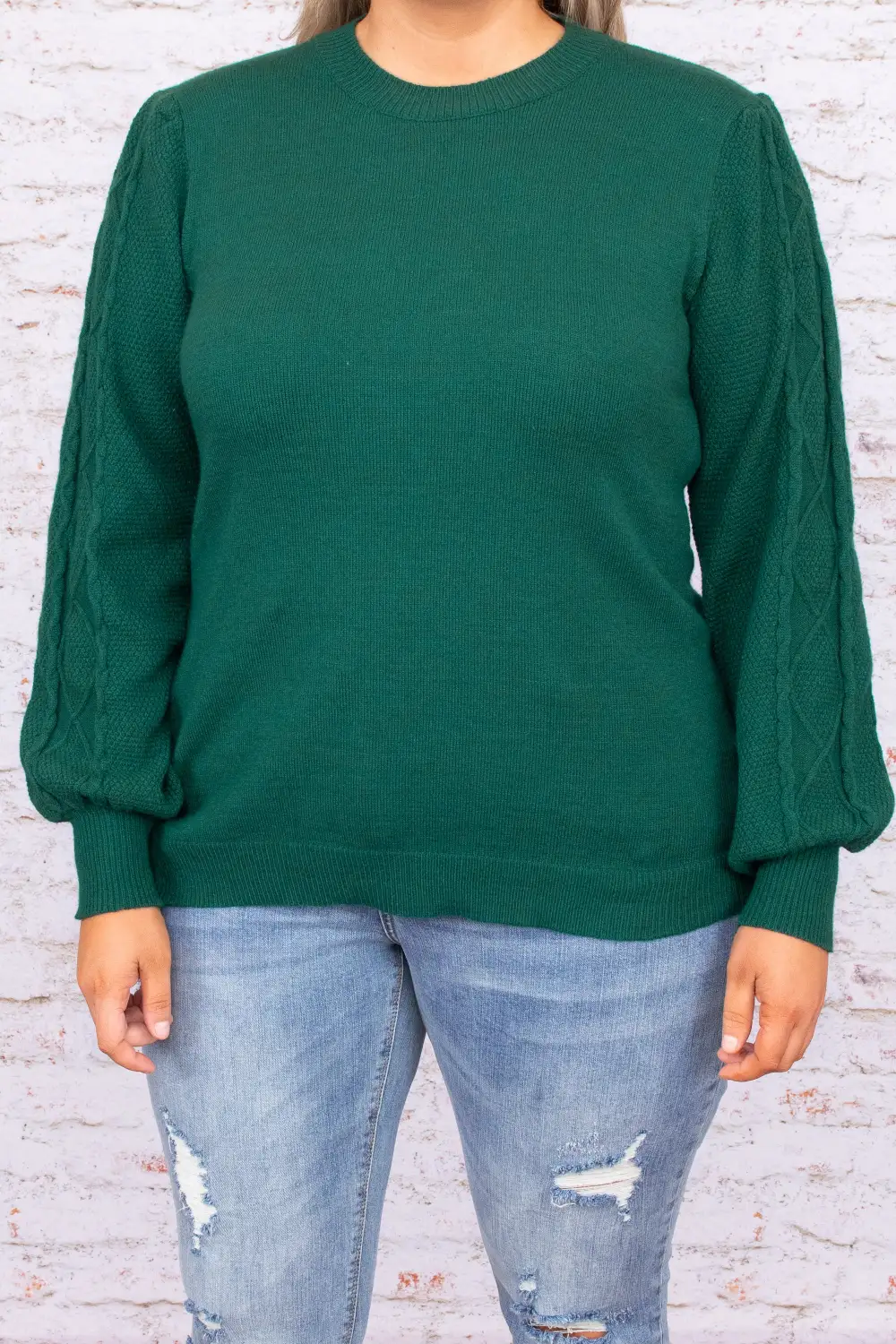 Fall's Forecast Sweater, Hunter Green