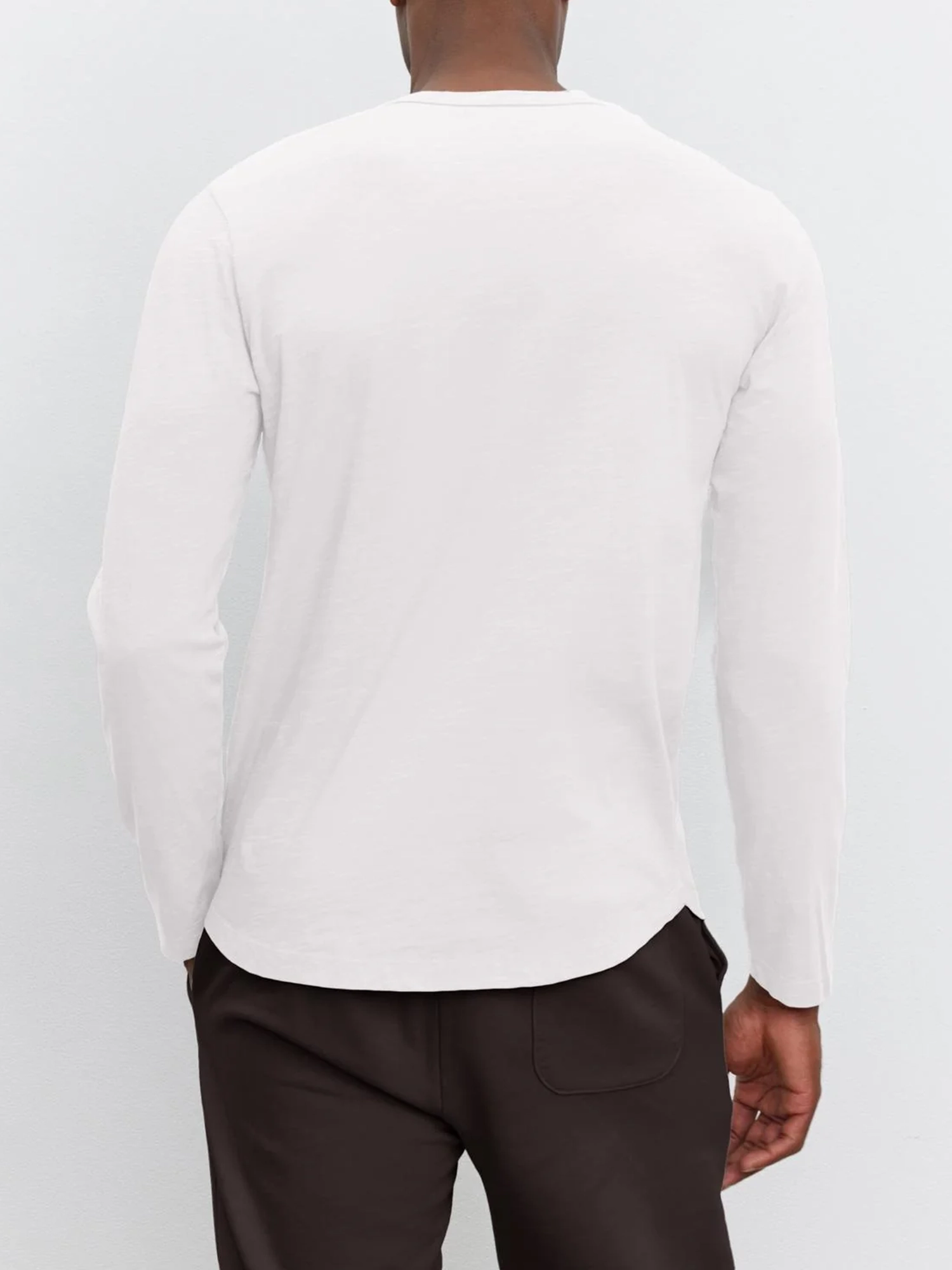 Basic Cotton Round Neck Long Sleeve T-Shirt