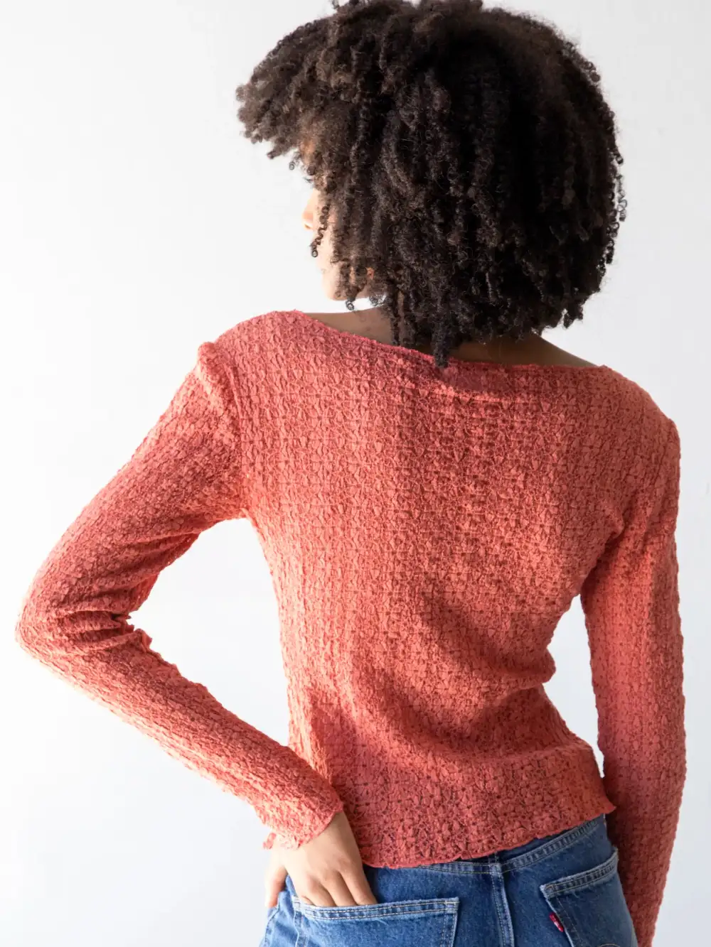 Lace Layering Top - Coral