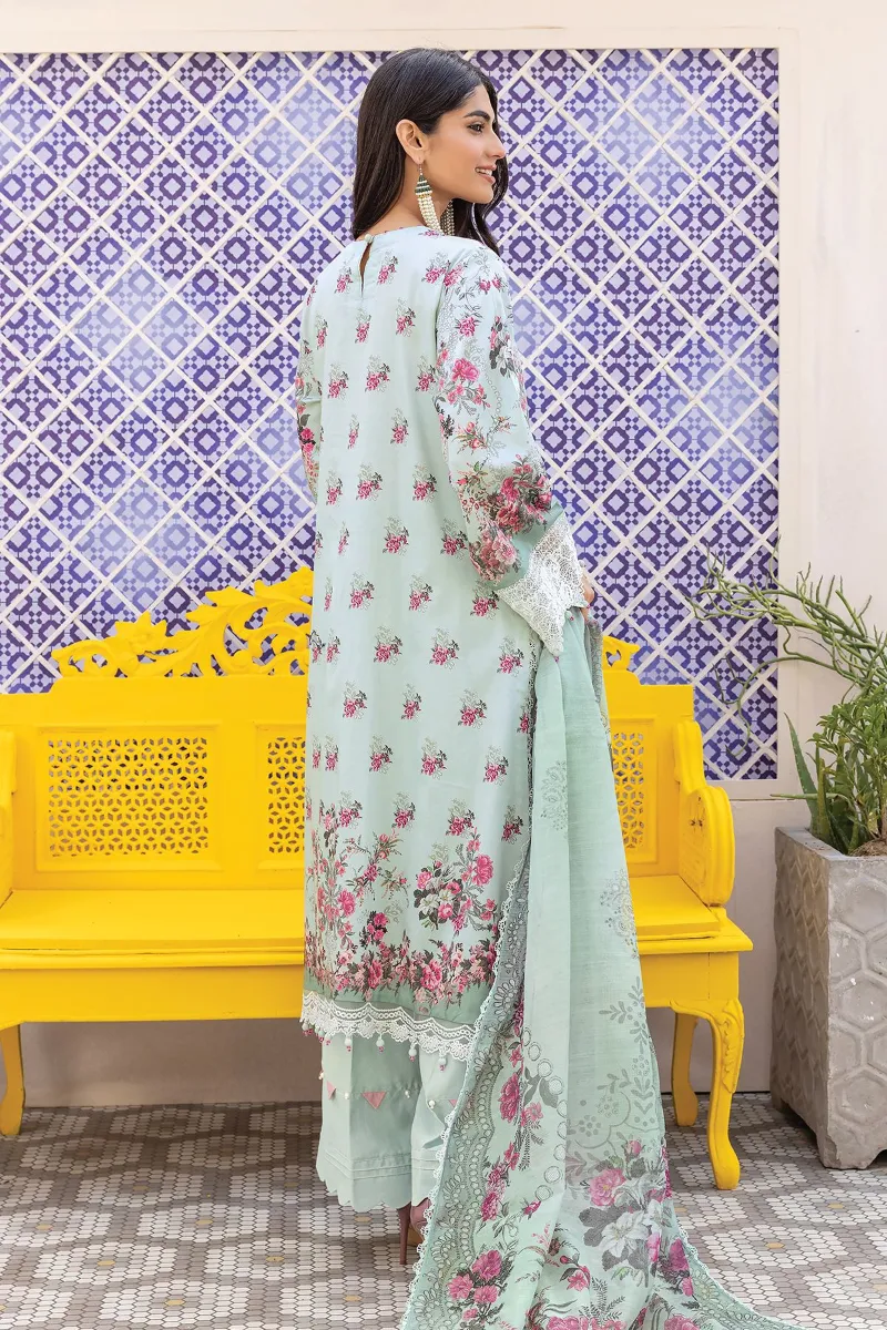 3 Piece Kurta Embroidered | Dupatta& Bottom & Tops | Color Light blue