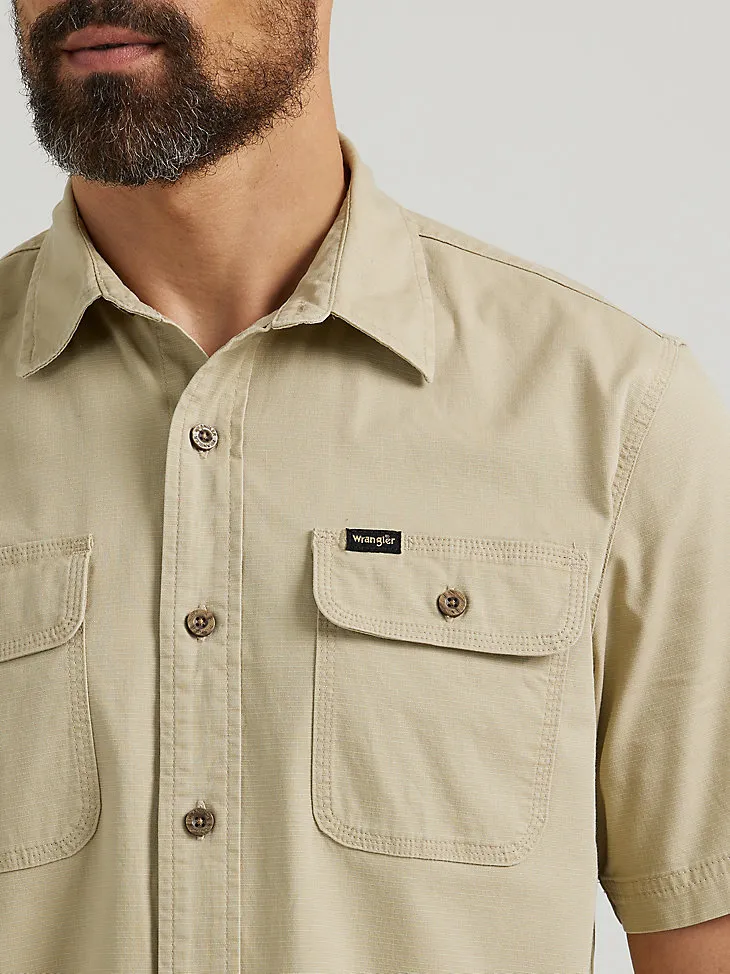 MEN'S STRETCH RIPSTOP BUTTON DOWN SHIRT IN TWILL