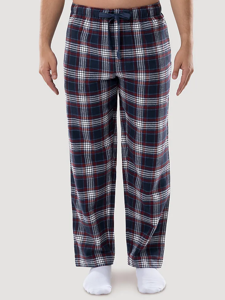 MEN'S FLANNEL PLAID PAJAMA PANT IN DARK SAPPHIRE