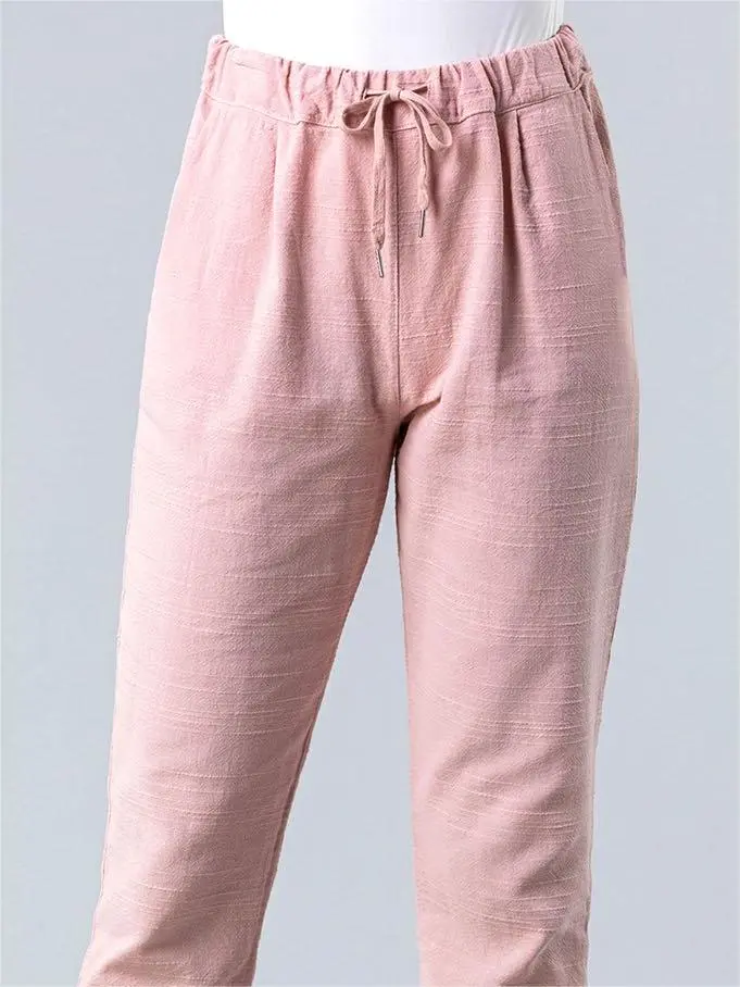 Pink tie trousers