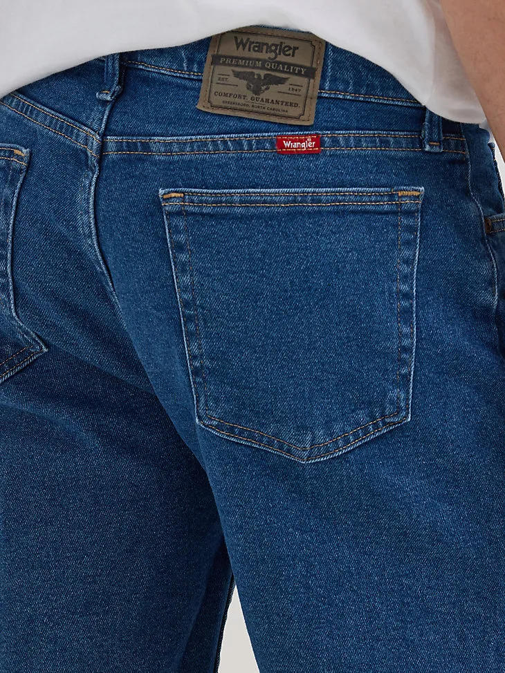 MEN'S WRANGLER® FIVE STAR PREMIUM 5-POCKET RELAXED DENIM SHORT IN MID TINT