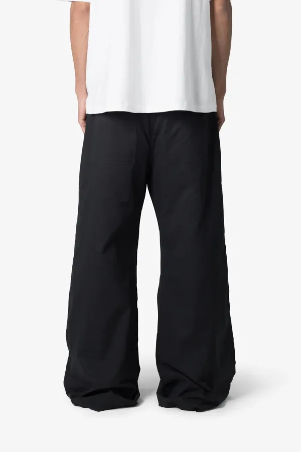 GAUZE LAYERED RAVE BLACK PANTS