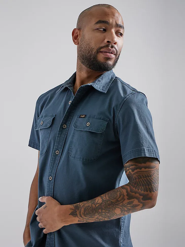 MEN'S STRETCH RIPSTOP BUTTON DOWN SHIRT IN TWILL