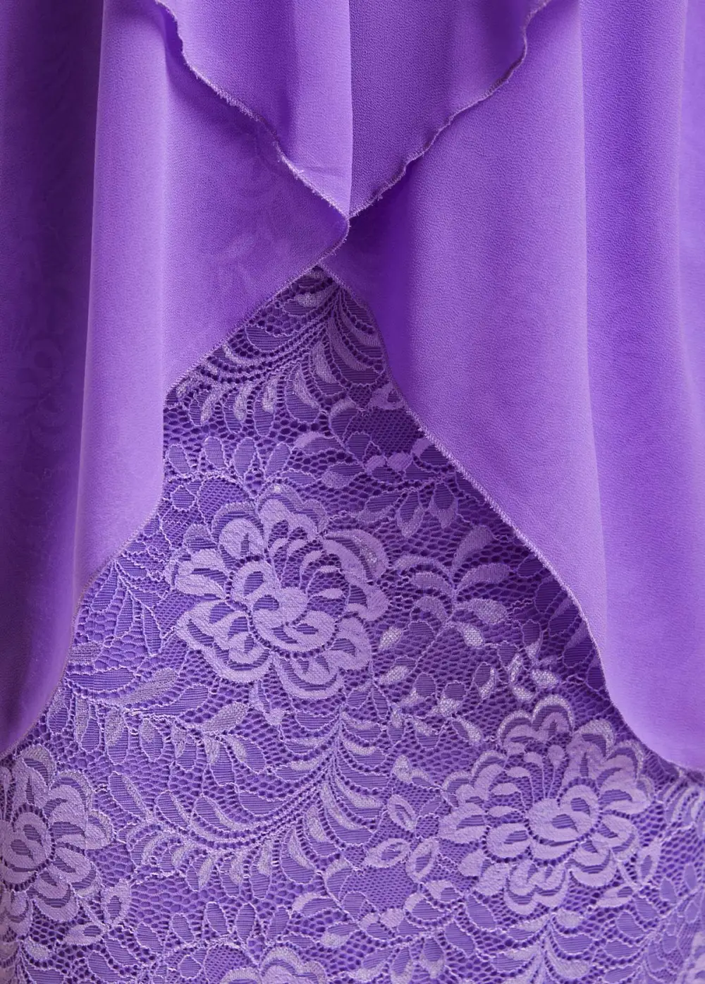 Floral Lace Sleeveless Sequin Purple Dress