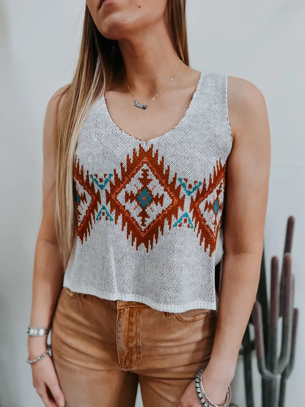 Knit Aztec Tank