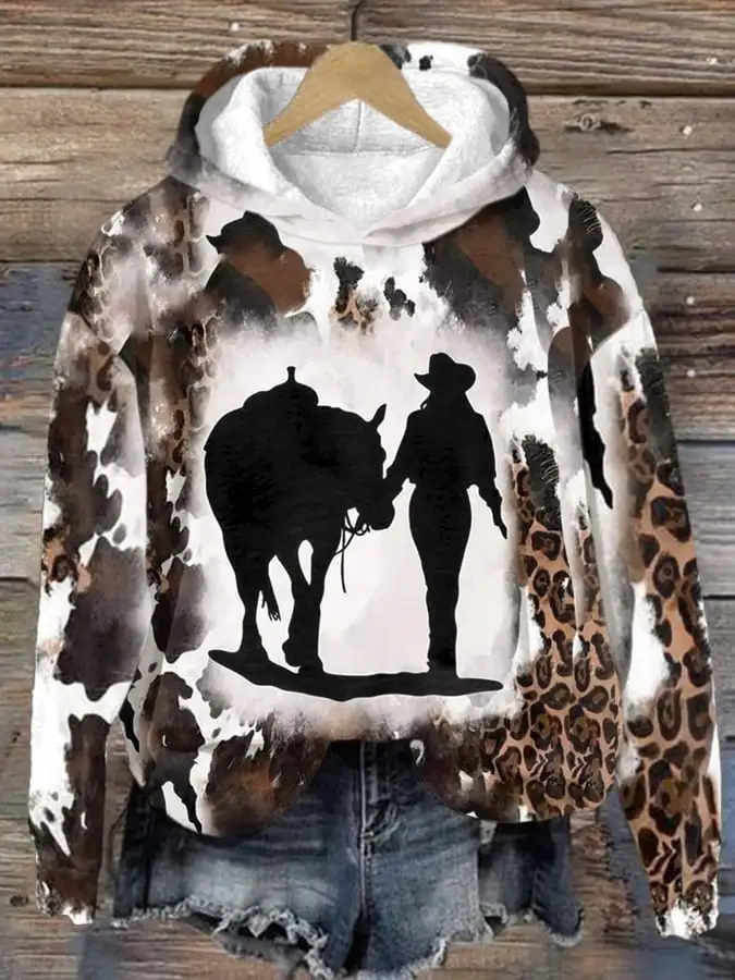 🔥Buy 3 Get 10% Off🔥Women's Western Style Printed Sweatshirt