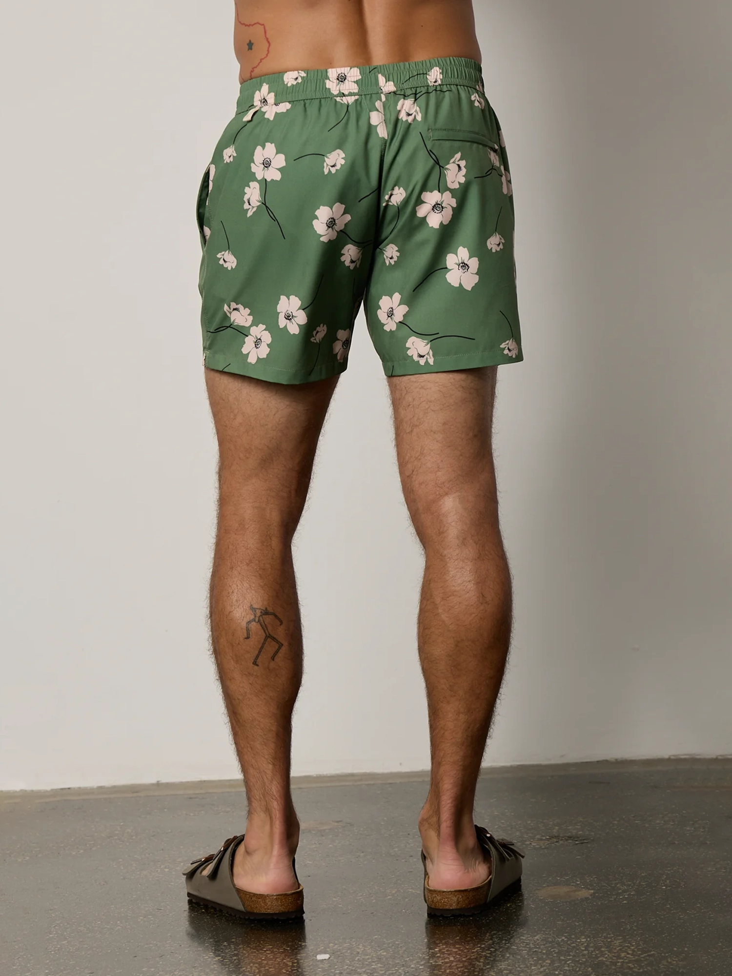 Floral Print Swim Trunks