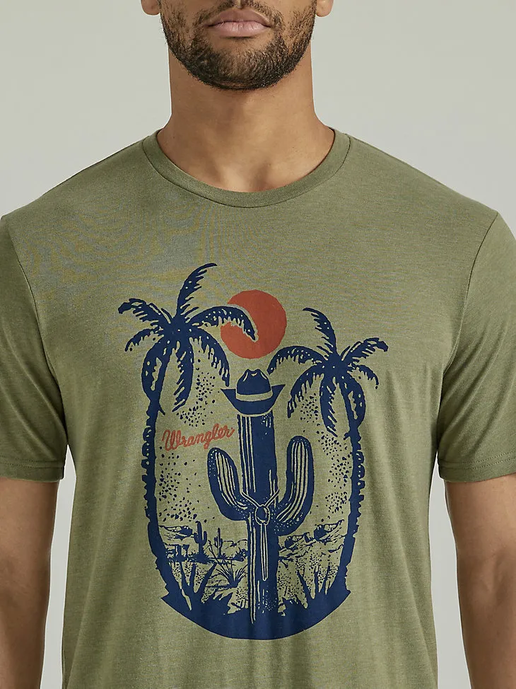 MEN'S WRANGLER COCONUT COWBOY GRAPHIC T-SHIRT IN LICHEN