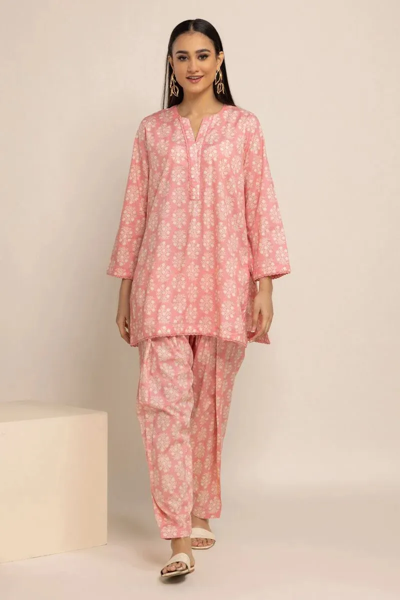 2 Piece | Kurta & Pants | Color Pink