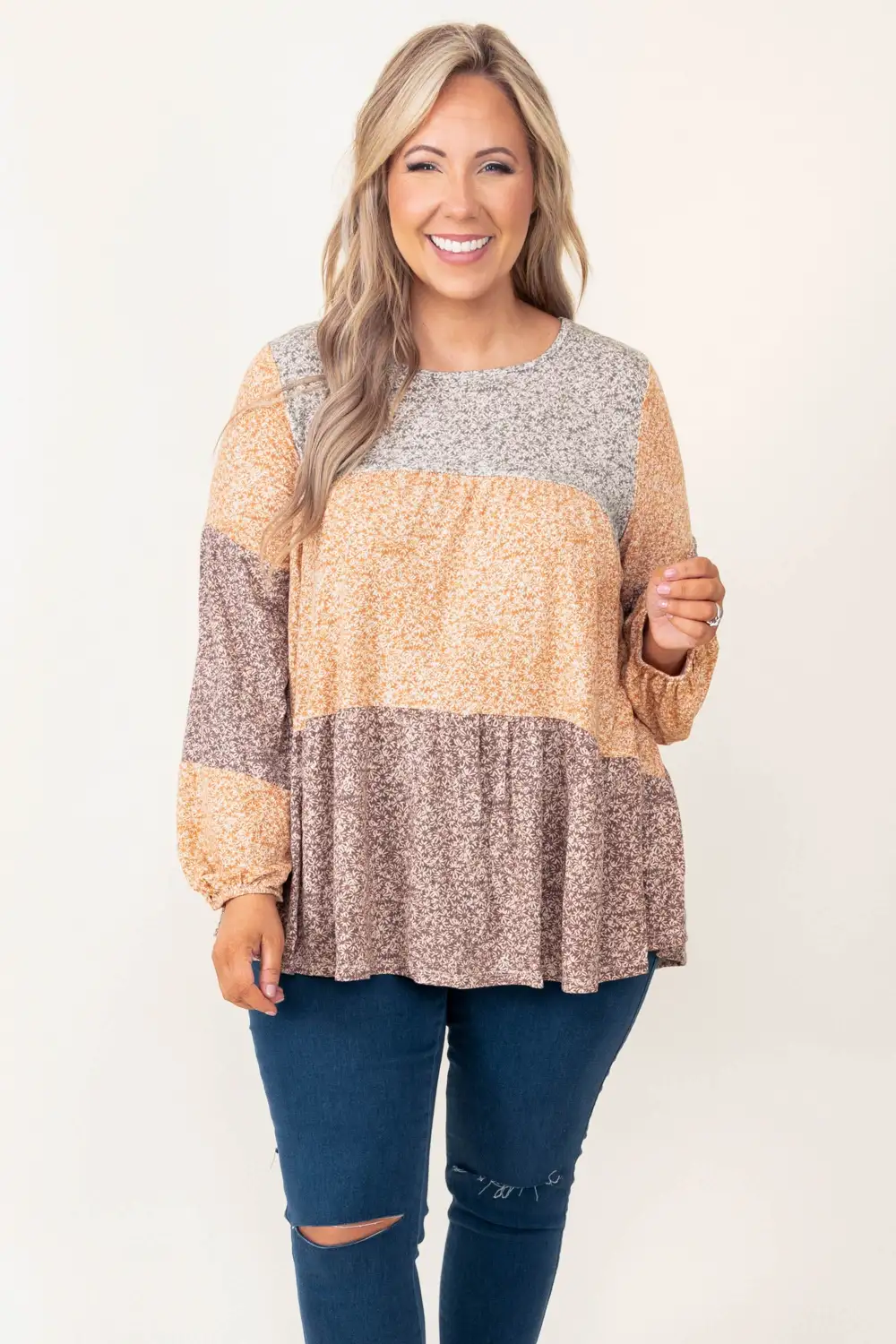 Nostalgic Heart Top, Mustard-Mocha