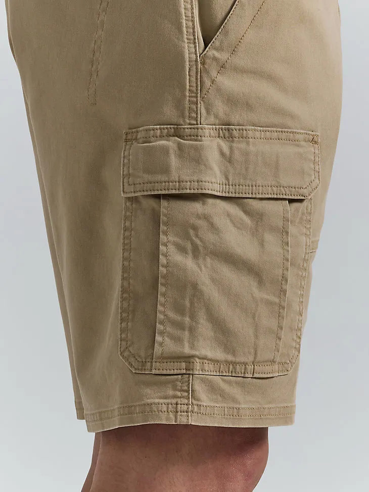 MEN'S WRANGLER AUTHENTICS® STRETCH CARGO SHORT IN GRAIN