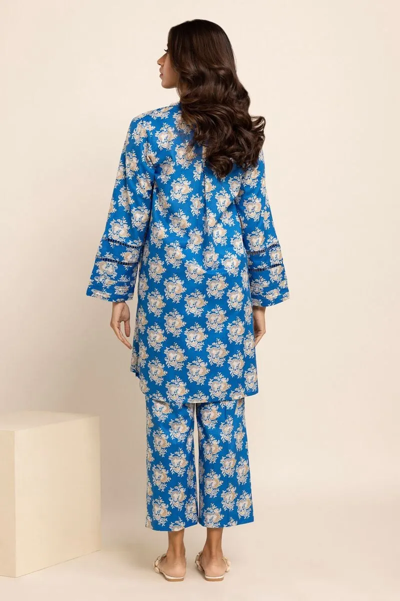 2 Piece | Kurta & Pants | Color Blue