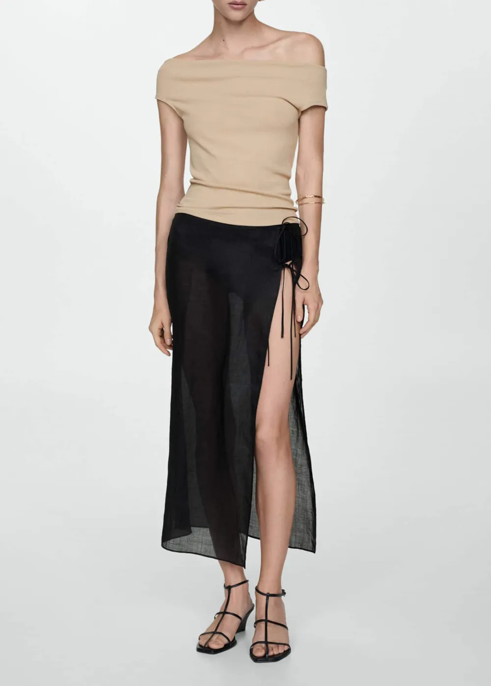 Draped neckline top