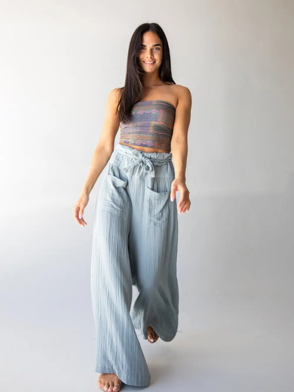 Dakota Tie Overall - Light Blue