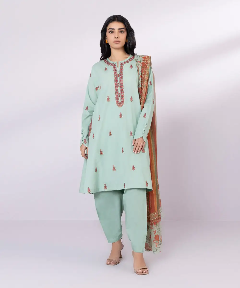 2 Piece - Embroidered Lawn Suit