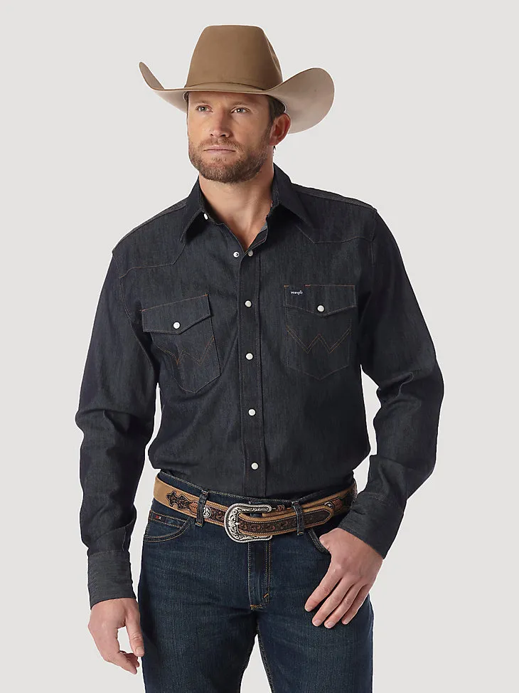 PREMIUM PERFORMANCE ADVANCED COMFORT COWBOY CUT® LONG SLEEVE SPREAD COLLAR SOLID SHIRT IN CEMENT