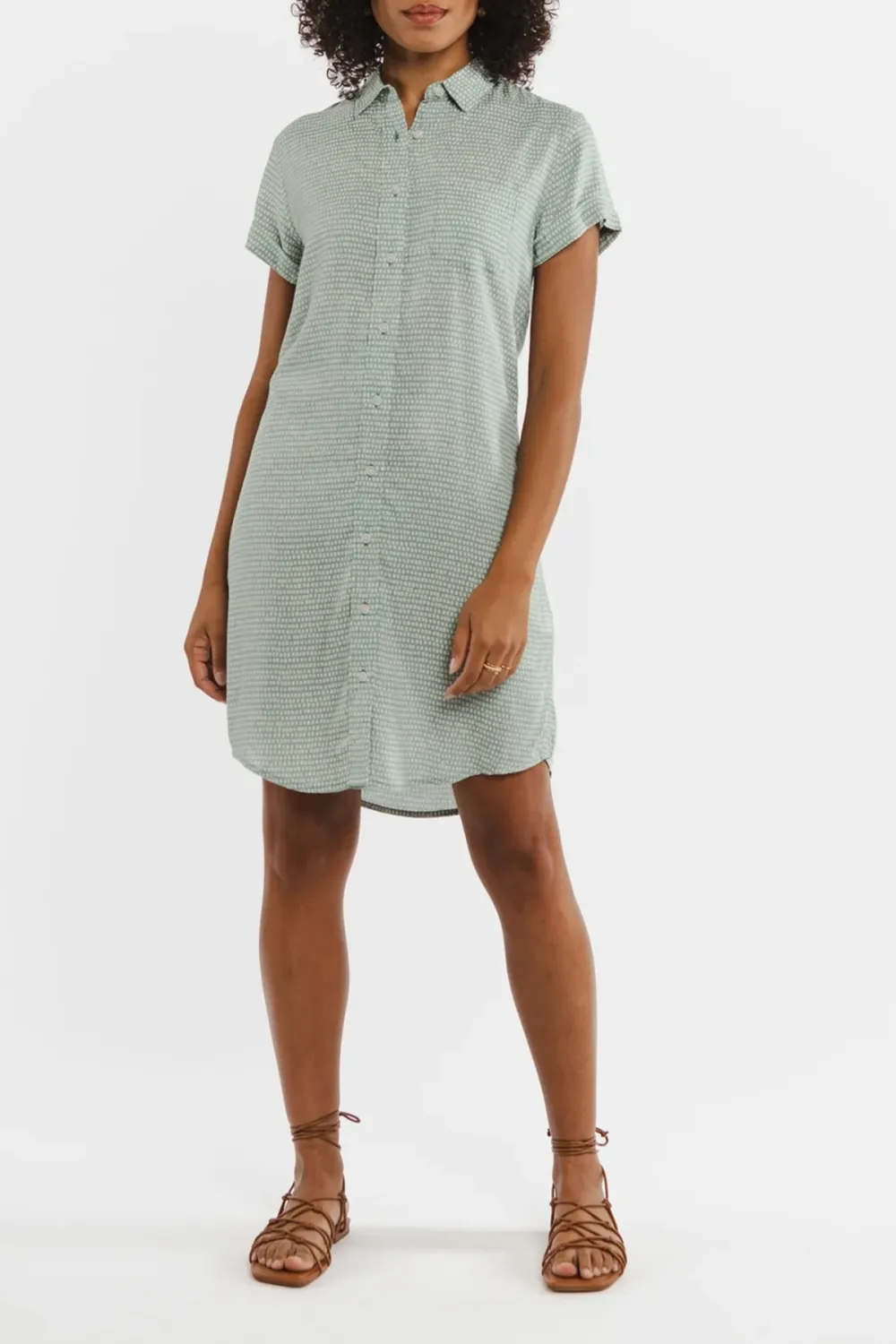 The Loren Lapel Shirt Dress