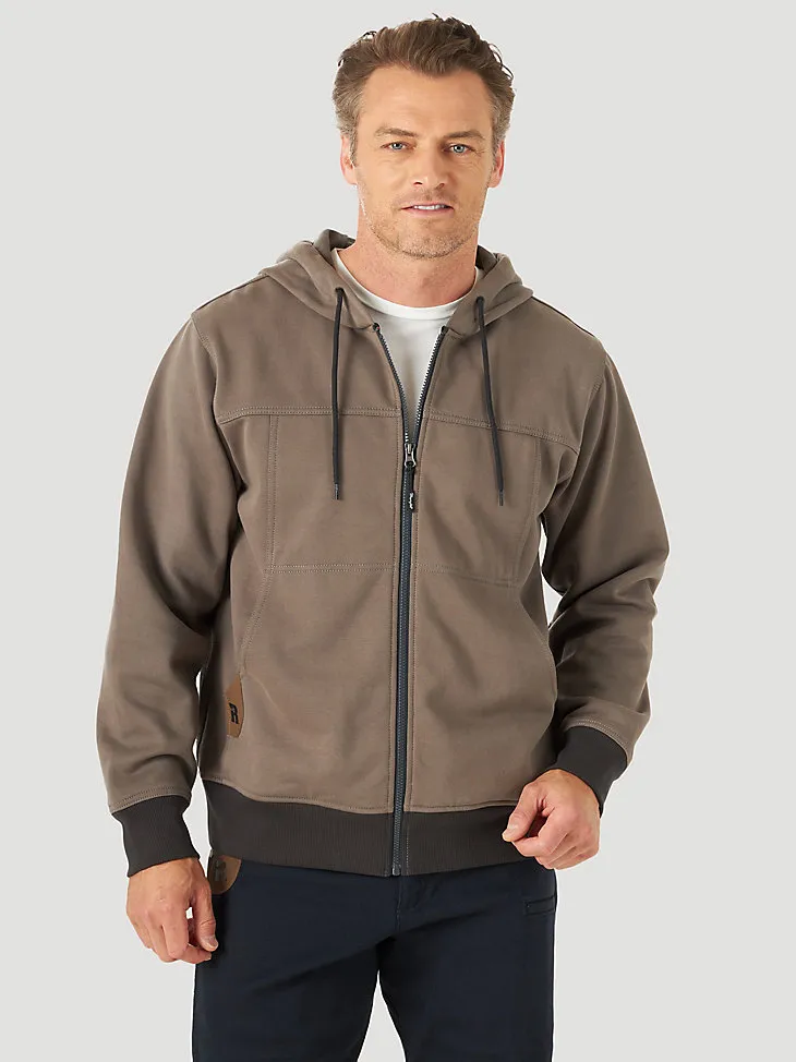 WRANGLER® RIGGS WORKWEAR® TOUGH LAYERS FULL ZIP WORK HOODIE IN CAVIAR