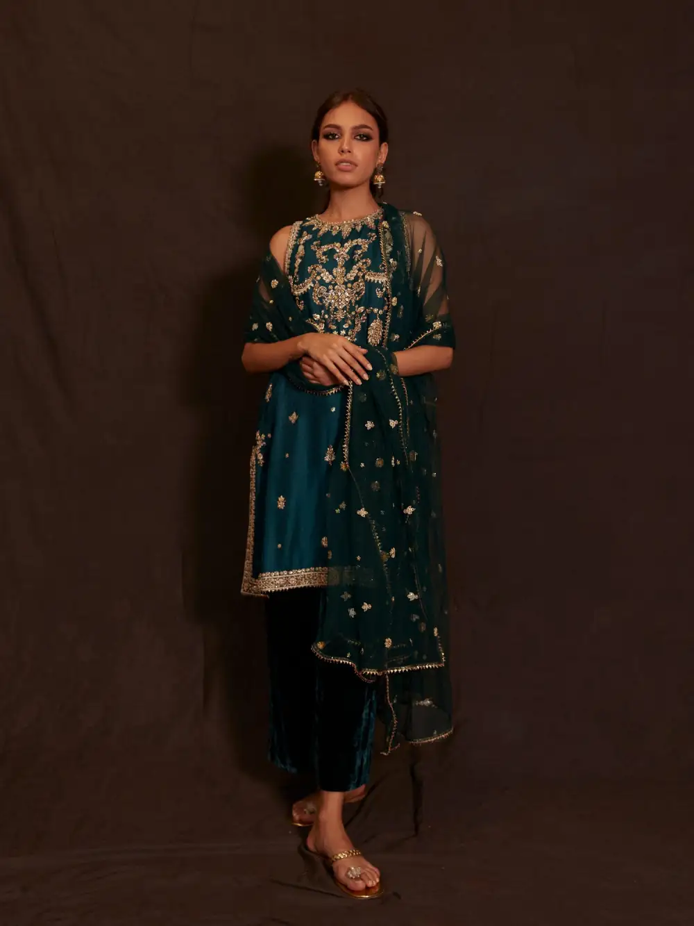 NATASHA KURTA W/ CULOTTES & DUPATTA