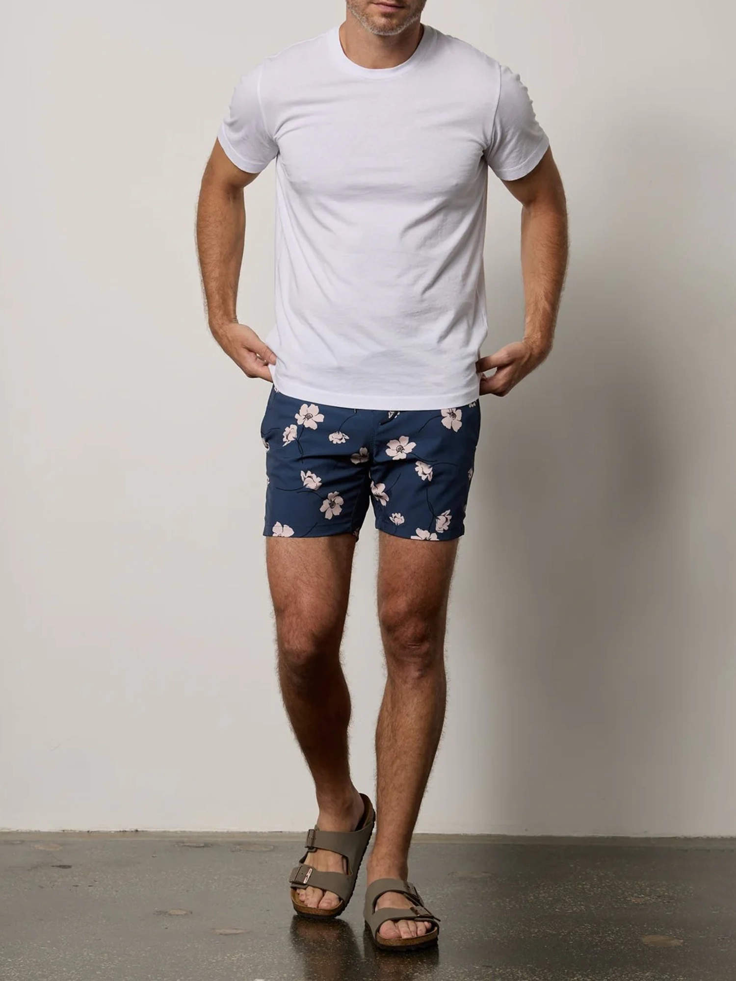 Floral Print Swim Trunks