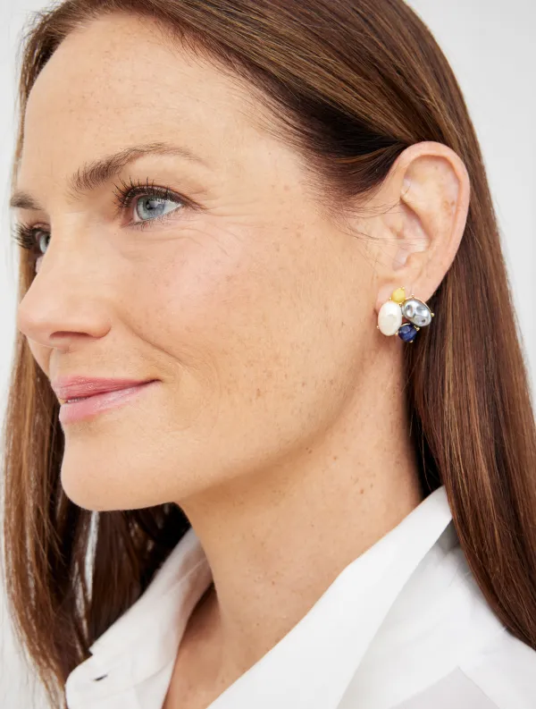 Spring Mix Cluster Stud Earrings