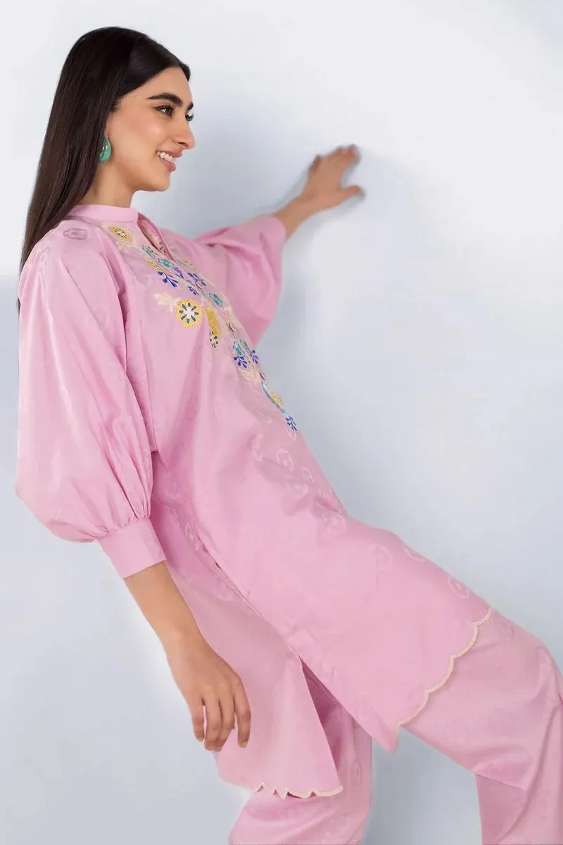 2 Piece | Kurta & Pants | Color Pink