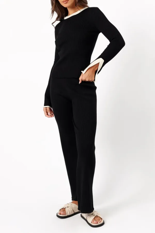 LIZBETH KNIT PANT - BLACK