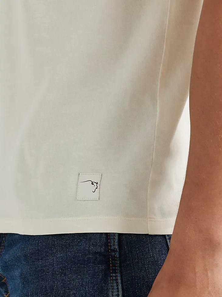 WRANGLER X BUFFALO TRACE™ MEN'S POCKET T-SHIRT IN VANILLA