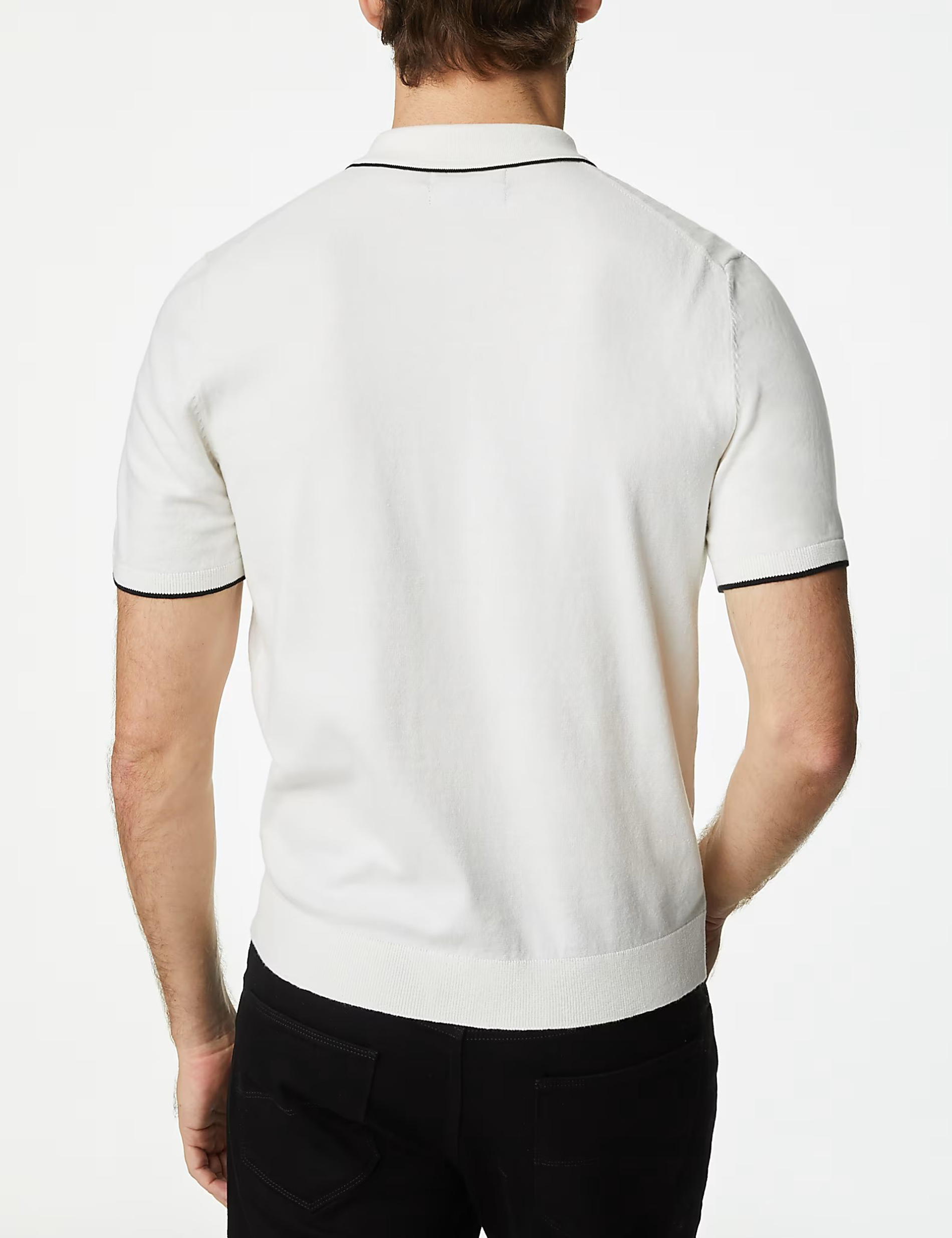 Cotton Rich Tipped Knitted Polo Shirt