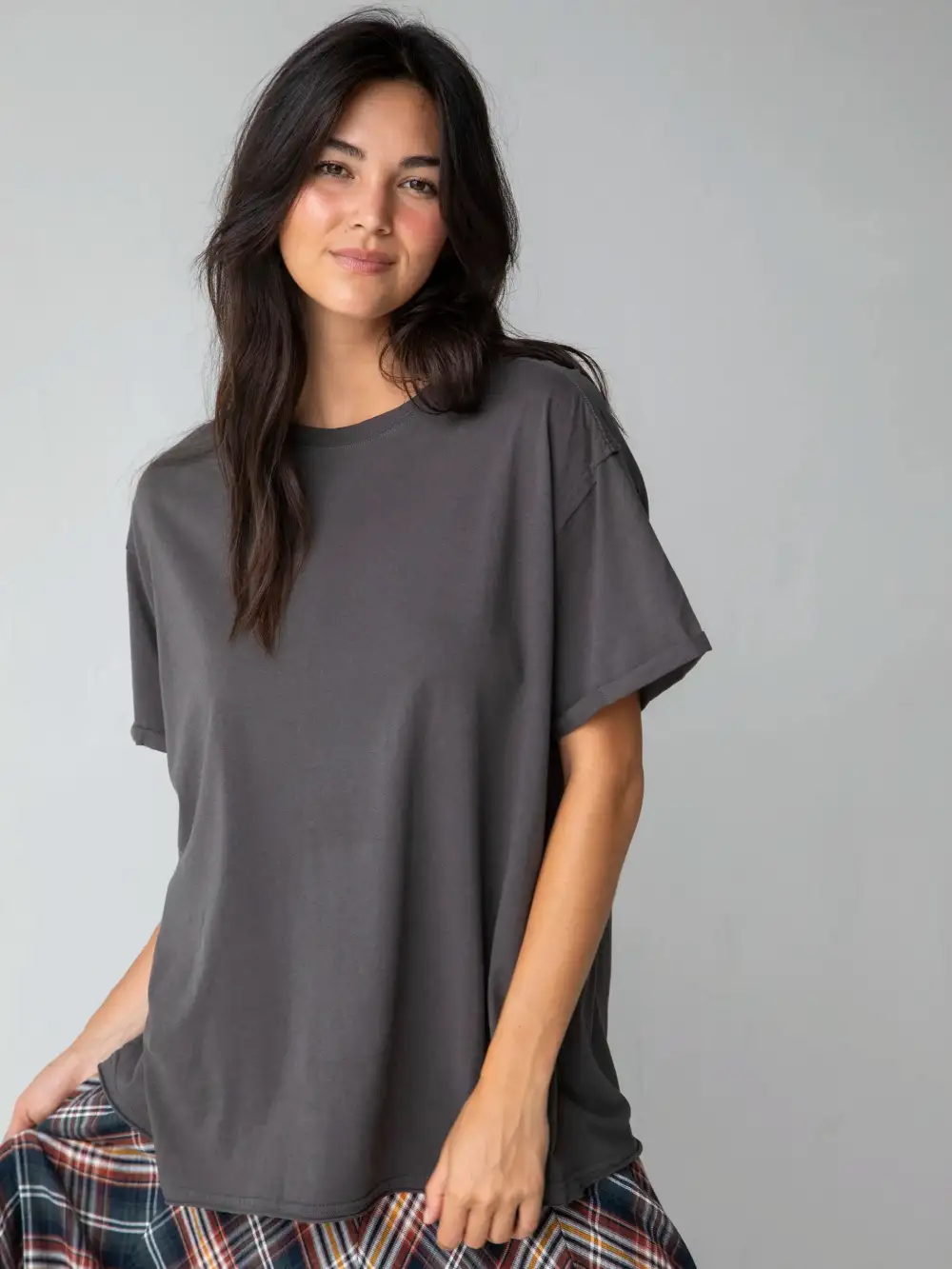 Take It In Cotton Tee - Charcoal