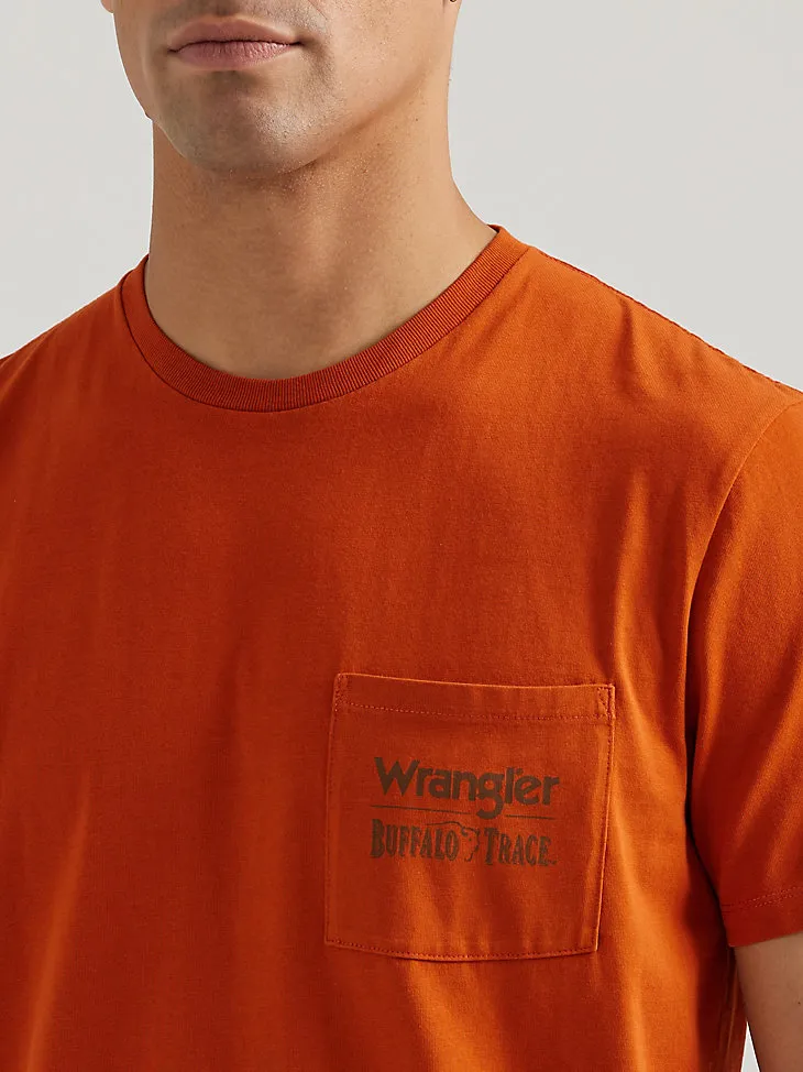 WRANGLER X BUFFALO TRACE™ MEN'S POCKET T-SHIRT IN VANILLA