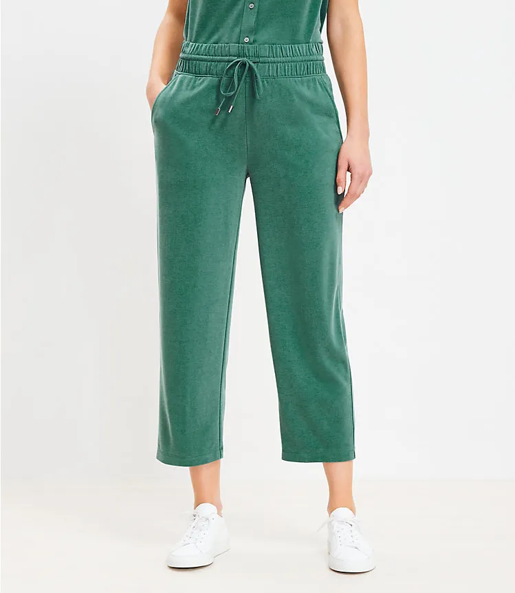 Lou & Grey Sandwashed Straight Crop Drawstring Pants