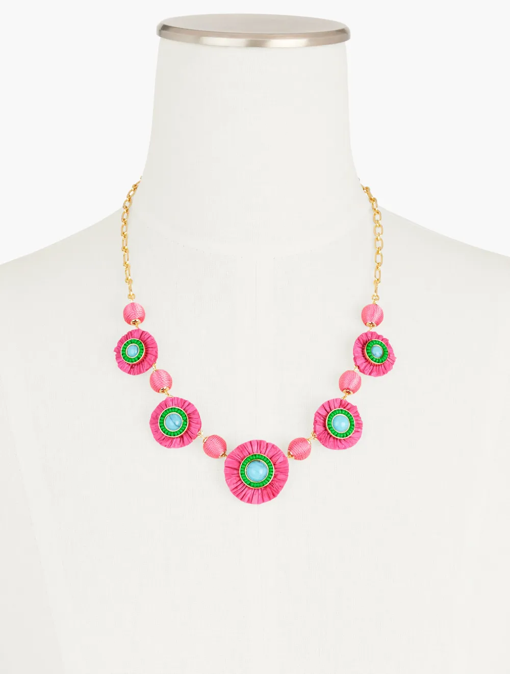 Raffia Burst Statement Necklace