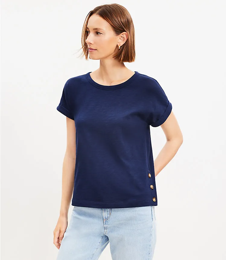 Side Button Tee