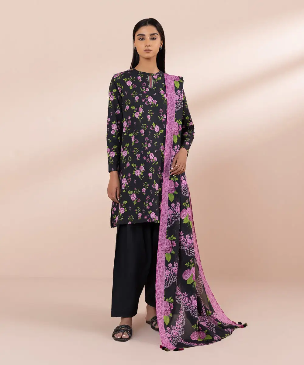 3 Piece - Printed Lawn Suit