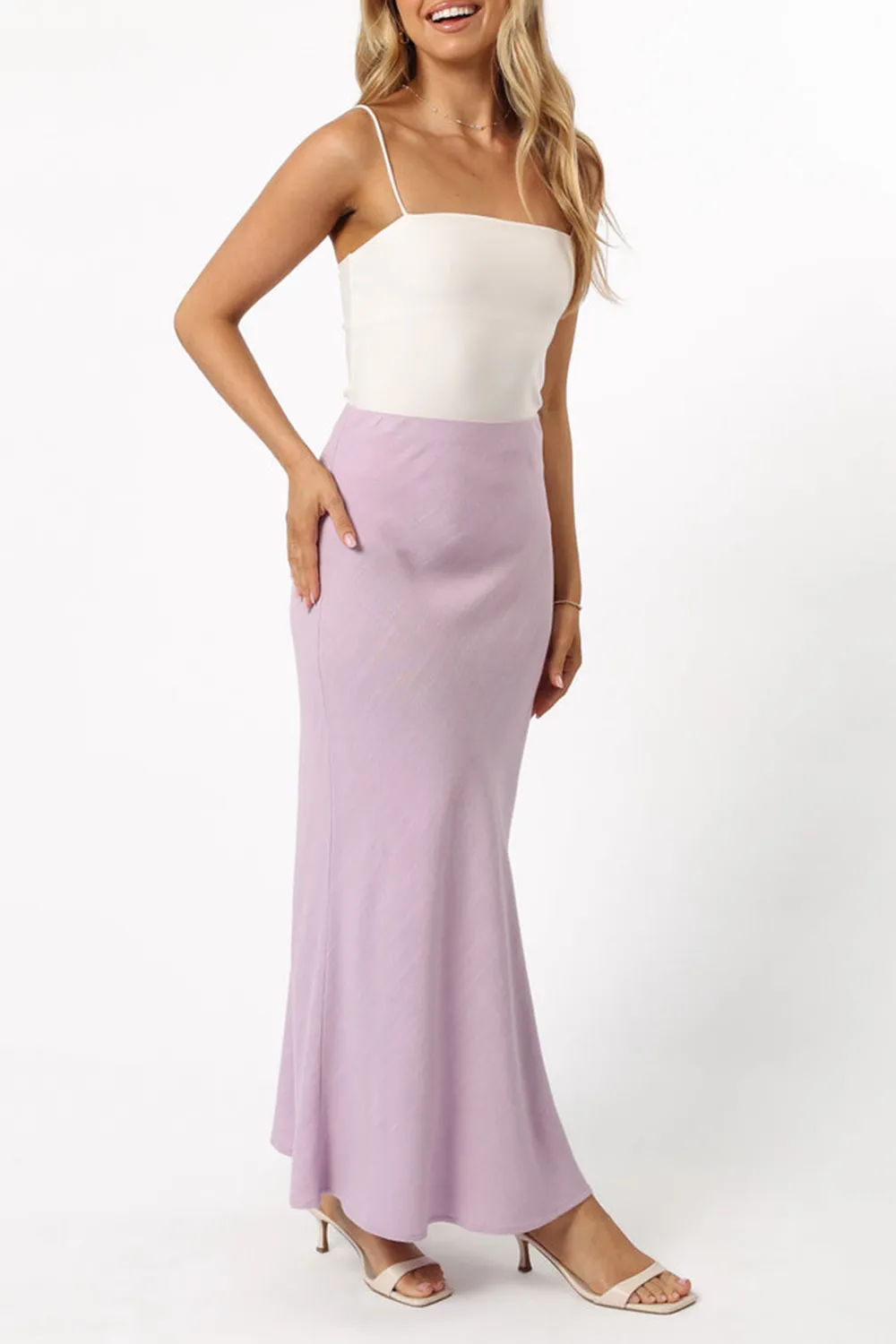 NELLE MIDI SKIRT - LILAC